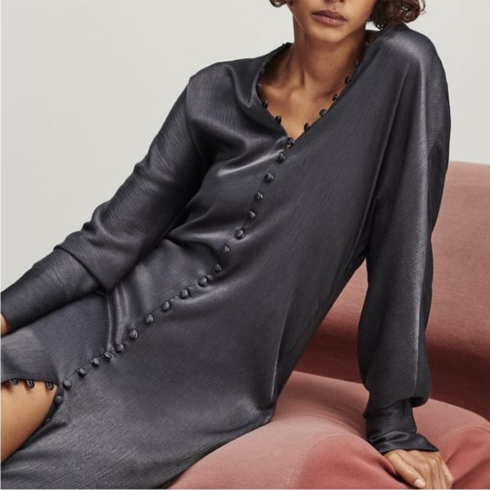 NWT Zara Limited Edition Long Dress with Buttons XS
